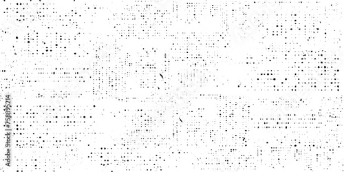 Halftone pixelated gradient background. Faded square particles texture. Dissolving grunge noise wallpaper. Black dots, speckles, pixels, specks wallpaper. Horizontal gritty vector.