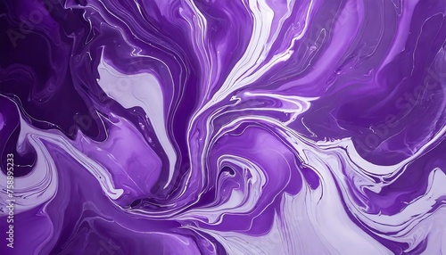 Photo of a liquid purple art painting abstract