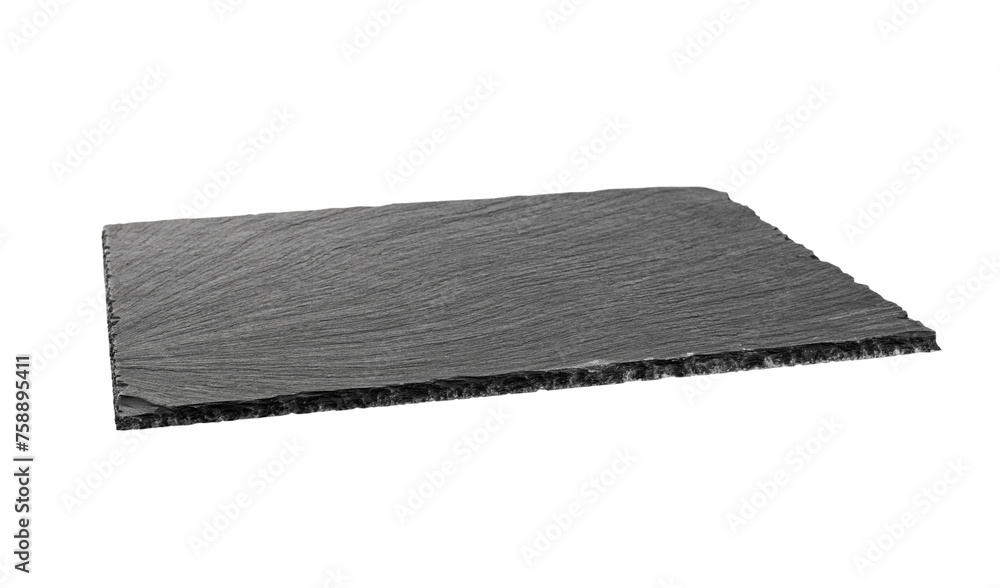 Empty slate black board, for serving food, isolated on white background. Empty slate black board, for serving food, isolated on white background.