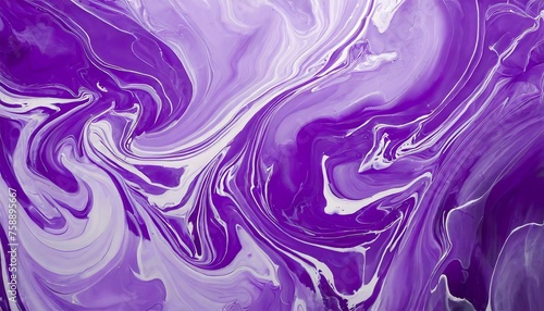 Photo of a liquid purple art painting abstract