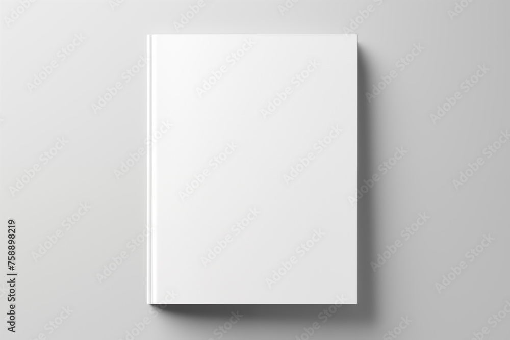 Blank empty A4 brochure or book, pad mockup on grey background Blank empty A4 brochure or book, pad mockup on grey background