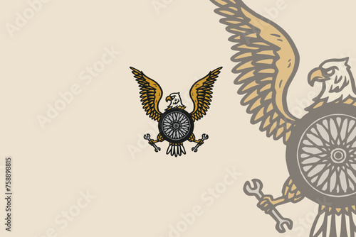 Biker logo with animal elements, creates an impression of courage and connection with nature in the world of riding. With the image of a sturdy and tough animal, this logo displays the spirit of adven