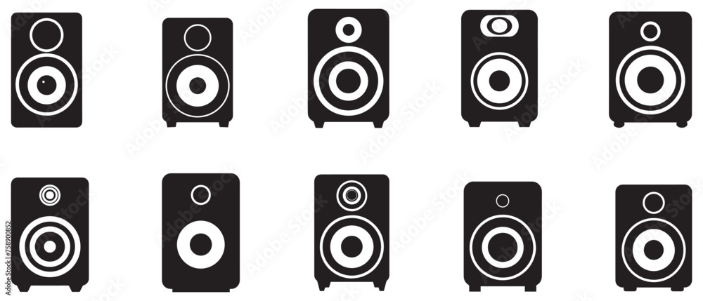 Speaker icon isolated on white background. Vector Illustration. Speaker icon isolated on white background. Vector Illustration.