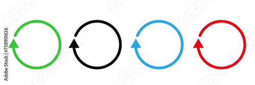 回転矢印（循環）サイクル　アイコンセット	