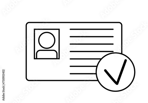 Icono de carnet de identidad aceptado. 