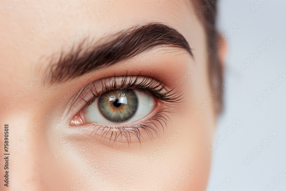 Naklejka premium Exquisite Detail of a Human Eye: A Study in Beauty, Precision, and Human Anatomy