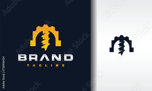 drill gear mechanic logo