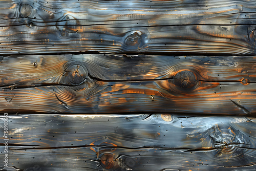 Close Up of a Wooden Wall With Peeling Paint