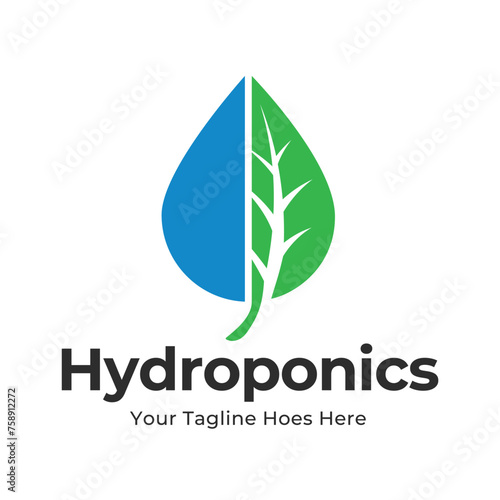 hydroponics logo vector illustration design isolated on white background