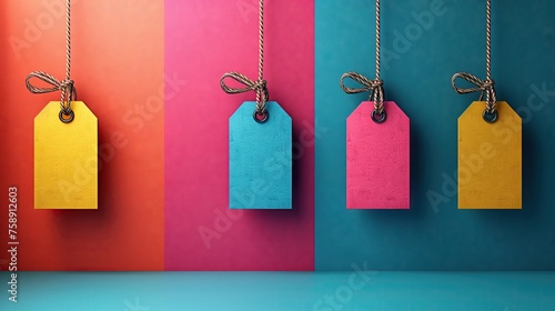 price tag online shopping 3d, sale with offer For shopping, promotions, coupons, special prices Minimalist style tag photo