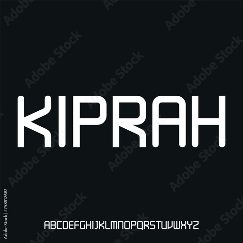 bold condensed font vector set