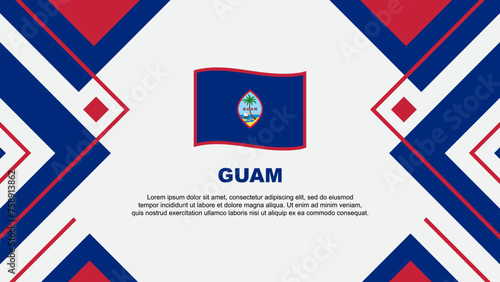 Guam Flag Abstract Background Design Template. Guam Independence Day Banner Wallpaper Vector Illustration. Guam Illustration