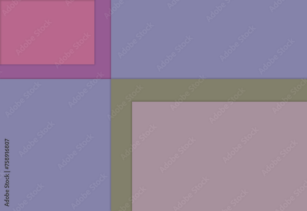 Fototapeta premium Geometric abstract background with shadow paper cut layers