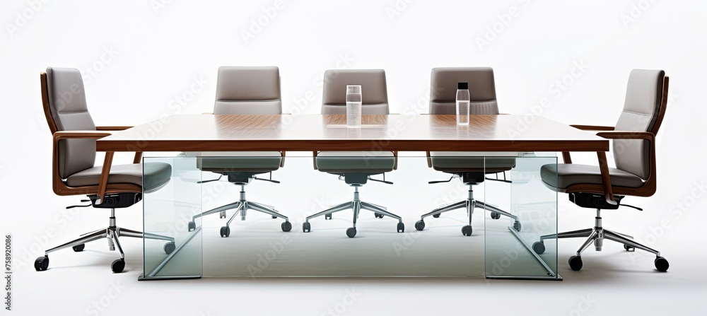Office conference table Isolated on white background Office conference table Isolated on white background