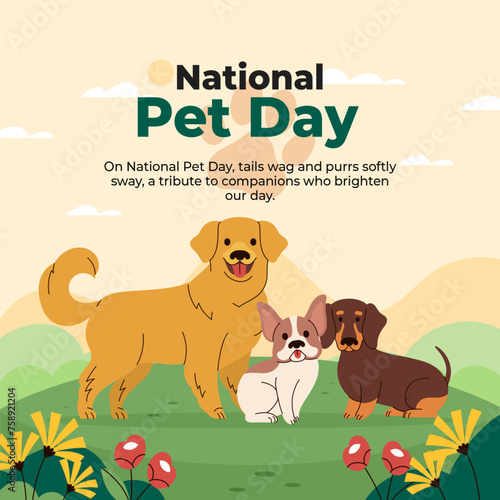 National Pet Day with dogs ...