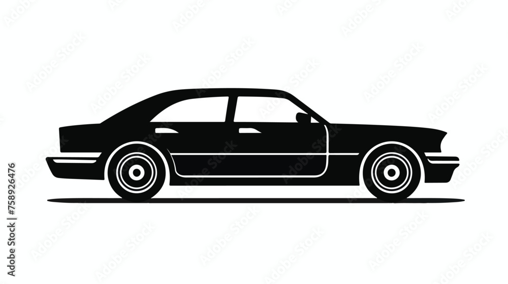 Car icon transport or vehicles vector fill 