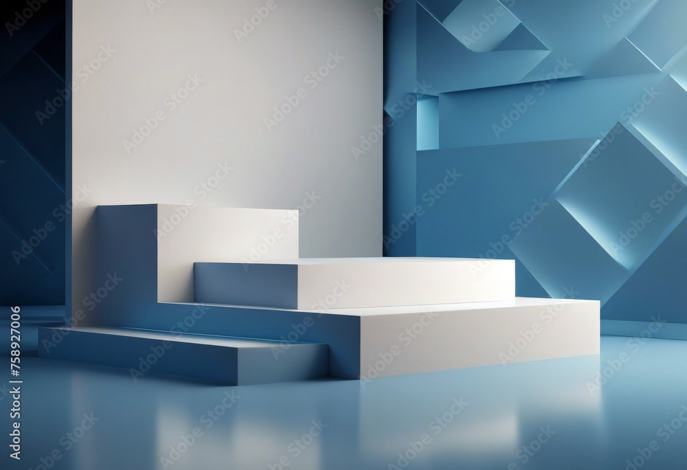 blue 3d presentation background illustration product Premium geometric composition Podium poduim cosmetic promotion beauty studio composition pedestal show realistic copy space nobody level stage blue 3d presentation background illustration product Premium geometric composition Podium poduim cosmetic promotion beauty studio composition pedestal show realistic copy space nobody level stage
