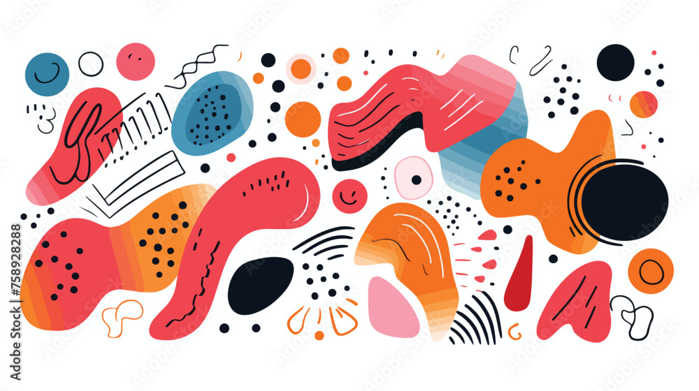 Abstract background with hand drawn doodle elements.