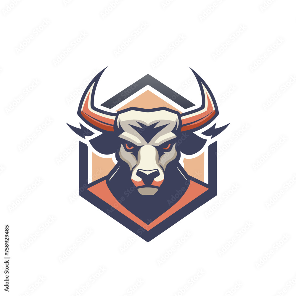 Bull Head vector illustration logo Bull Head vector illustration logo