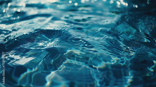 Clear close up view of water in a pool. Ideal for backgrounds or water themed designs © Ева Поликарпова