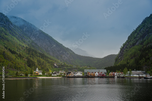 Norwegian village in the fjords © Alena Petrachkova