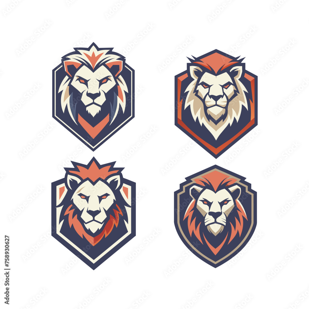 Lion Head vector illustration logo