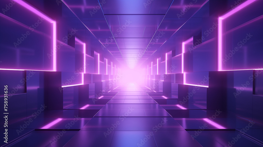 Purple abstract background with glowing lines, blending light and technology elements into a futuristic digital art design