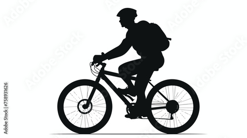 Bicyclist riding their bike and wearing a safety