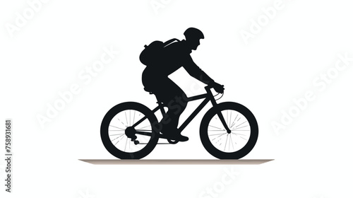 Bicyclist riding their bike and wearing a safety