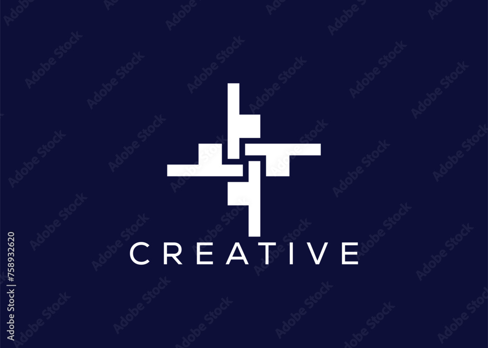 Creative and minimal Plus logo vector template. Modern plus logo Creative and minimal Plus logo vector template. Modern plus logo