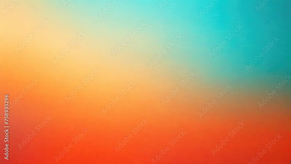 Obraz premium Orange Teal grey brown, color gradient rough abstract background, grainy noise grungy