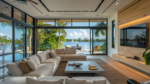 beach front modern living room © kraielladesigns