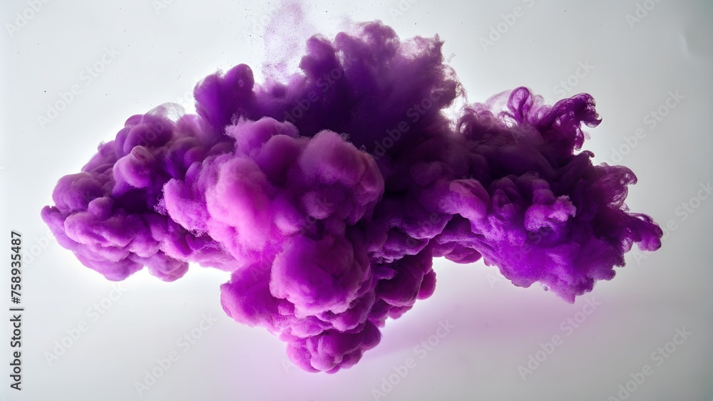 Fototapeta premium Purple Ink Stain Cloud Form Stock Image