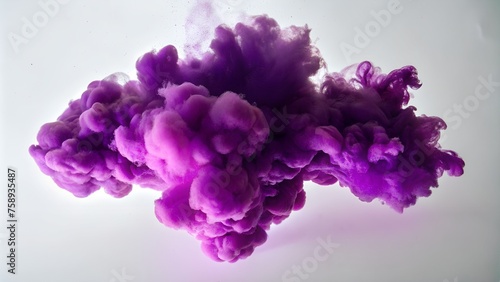 Purple Ink Stain Cloud Form Stock Image