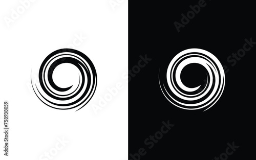 Minimalist Letter o twist vector logo. Modern Spiral vector logo. abstract Spiral.