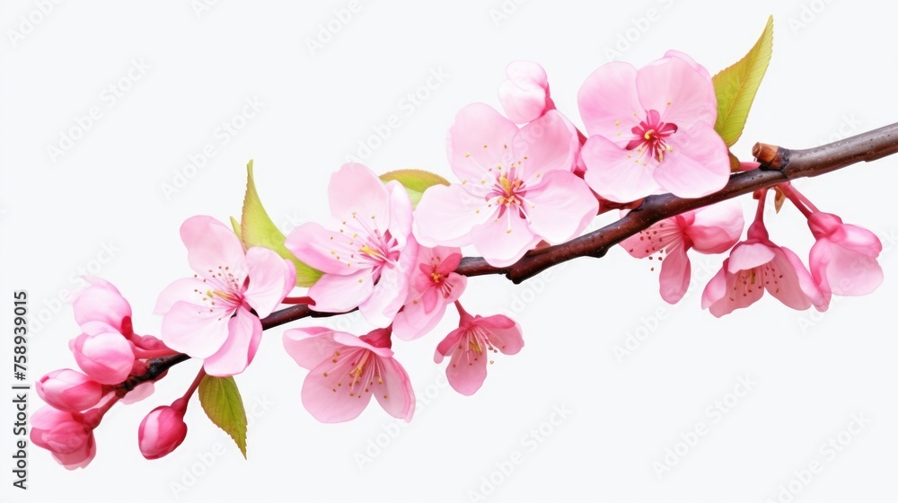 Branch with pink flowers, perfect for spring designs