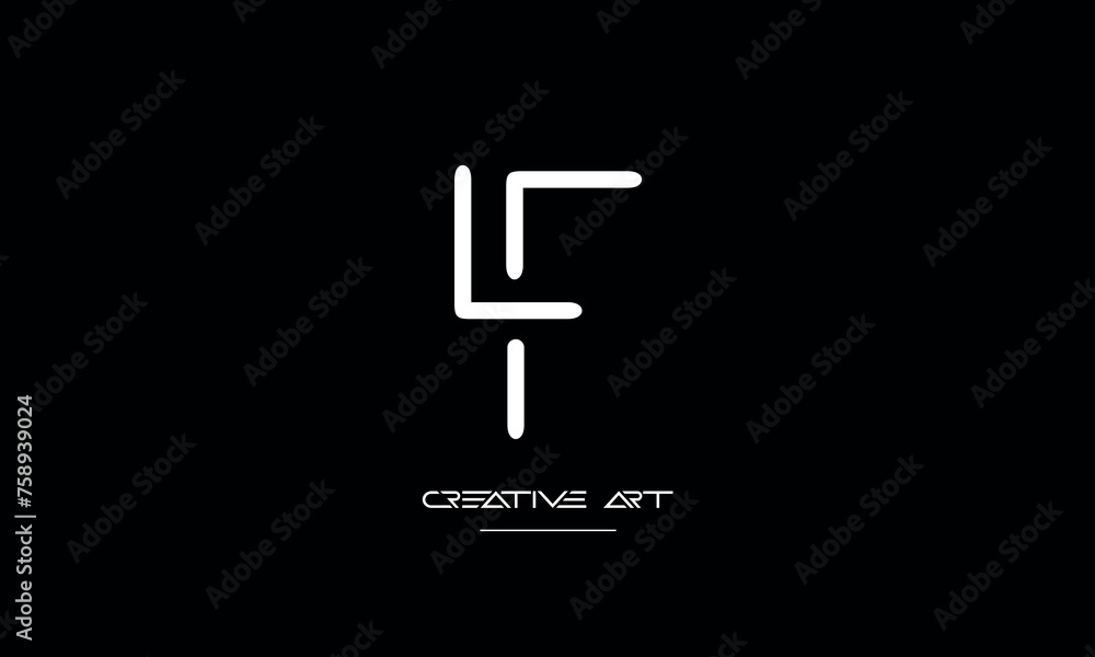 FL, LF, F, L abstract letters logo monogram FL, LF, F, L abstract letters logo monogram
