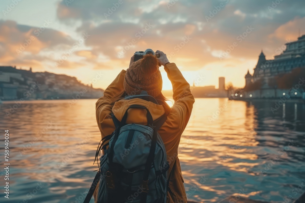 Obraz premium cinematic photography how case affordable destinations, cost-effective travel hacks, or the joy of backpacking