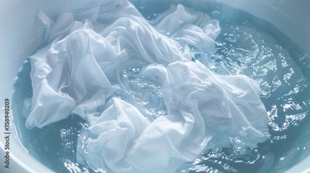 Fototapeta premium White clothes soaked in water