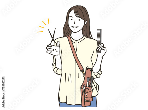 美容師_女性_1人_笑顔_01_w