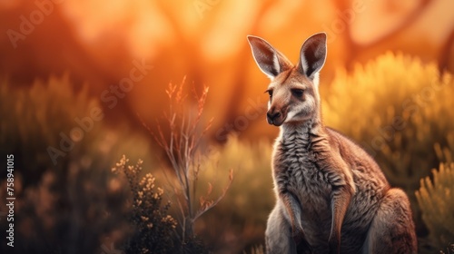 kangaroo at sunset © faiz