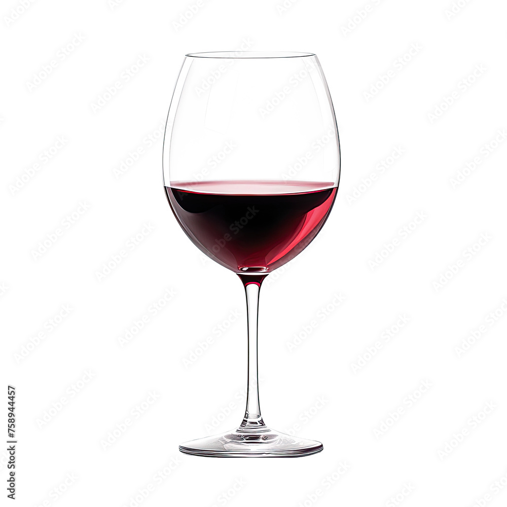 red wine glass isolated