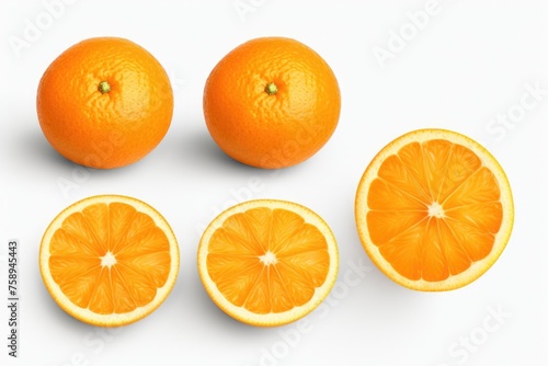 Fresh halved oranges perfect for food and drink concepts