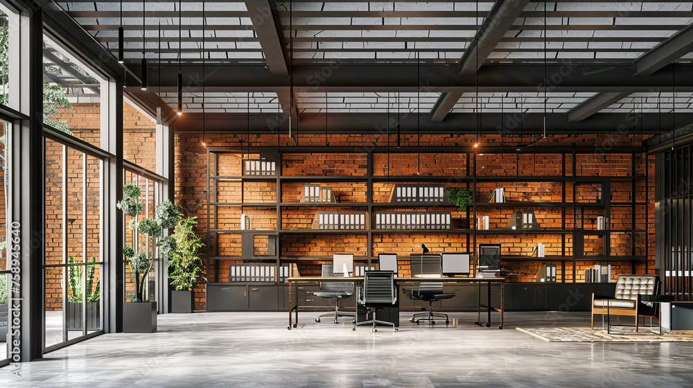 Sleek Modern Office Space with Stylish Furniture and Contemporary Design, Offering a Professional and Comfortable Environment for Business Activities Sleek Modern Office Space with Stylish Furniture and Contemporary Design, Offering a Professional and Comfortable Environment for Business Activities