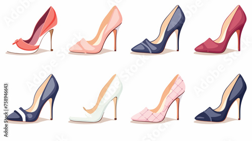 Female shoes on high heels isolated woman clothes 