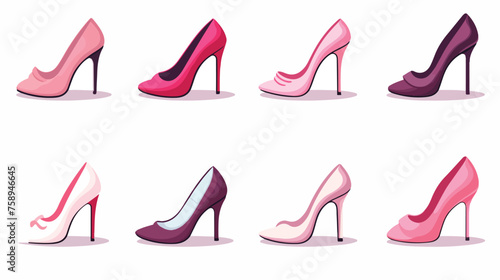 Female shoes on high heels isolated woman clothes 