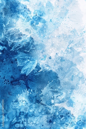 Detailed view of a blue and white painted artwork. Suitable for art concepts