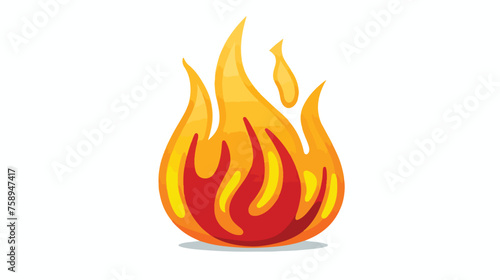 Fire flat vector icon flat vector isolated on white