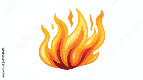 Fire flat vector icon flat vector isolated on white