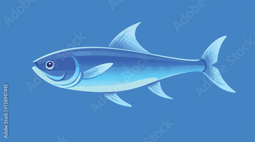 Fish animal icon isolated design  flat vector isolated © Noman